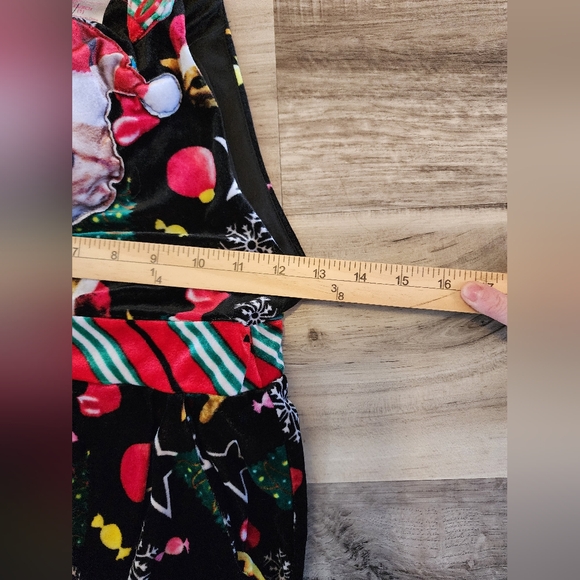 Festive Black Cat Ugly Jumpsuit with Holiday Print - Picture 2 of 8